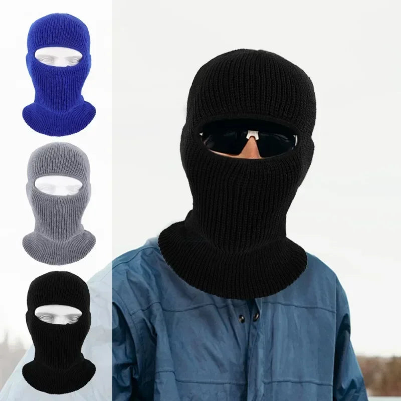 Winter Knitted Full Beanies Balaclava Hat Outdoors Men Women