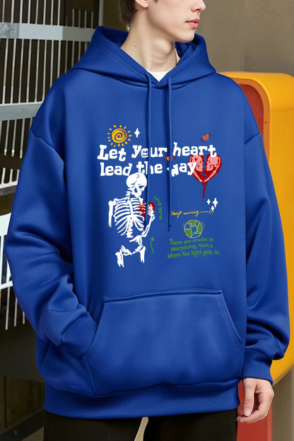 Let Your Heart Lead The Way Print Mens Hoodies Fashion