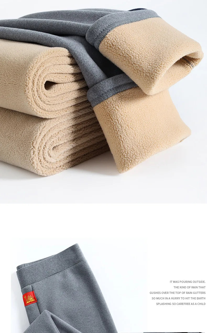 Winter Thermal Underwear Sets Men Women Velvet Tops