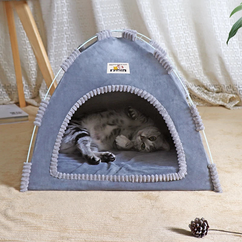 Foldable Cat House Pet Tent Four Seasons Universal Cat and Dog