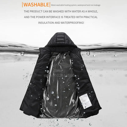 Men Heated Jacket USB Electric Heated Coat Hunting Hiking