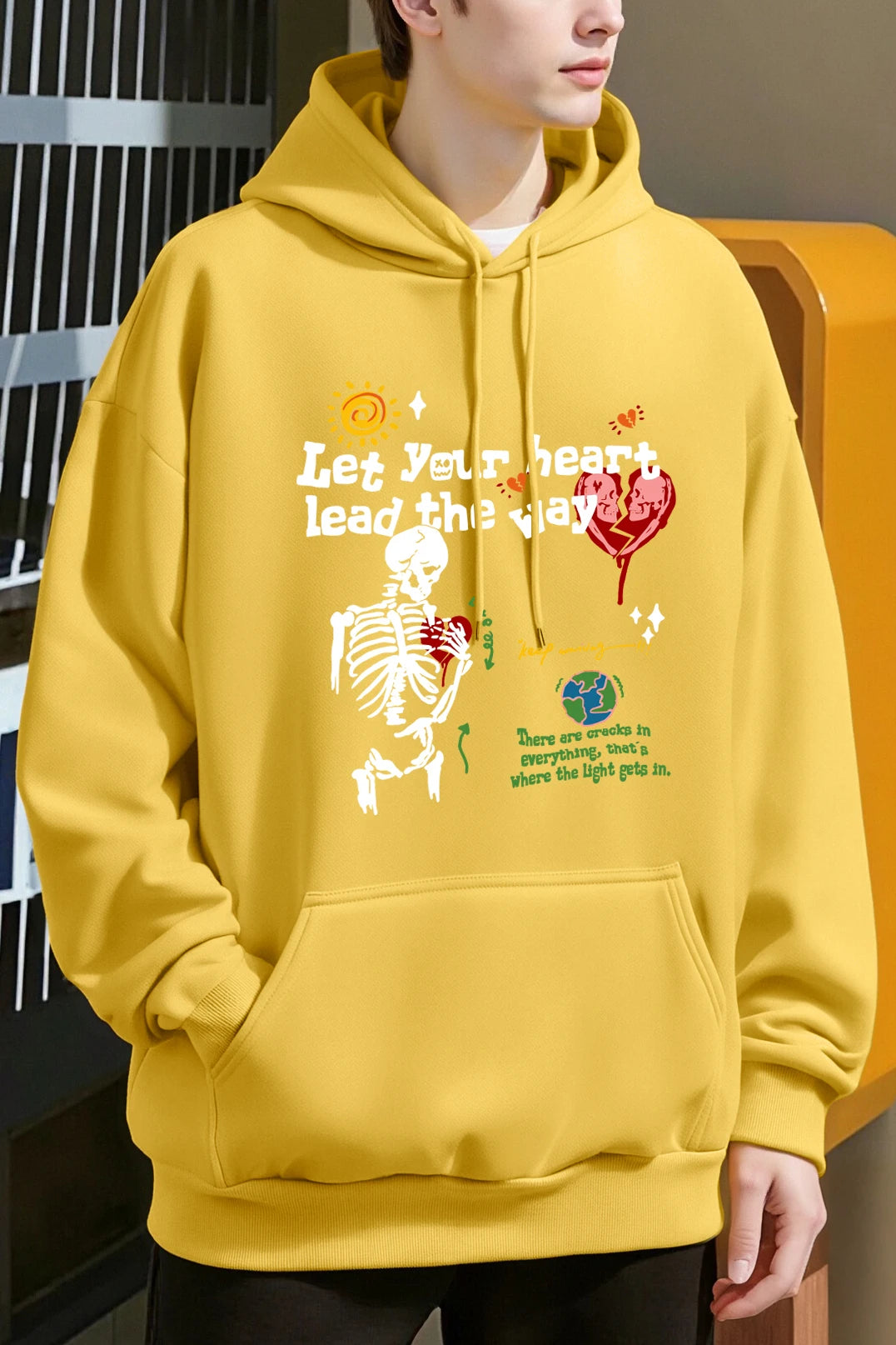 Let Your Heart Lead The Way Print Mens Hoodies Fashion