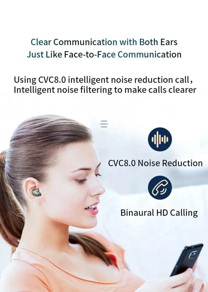 F9 Wireless Bluetooth Headphones Tws Waterproof Earbuds Earphones