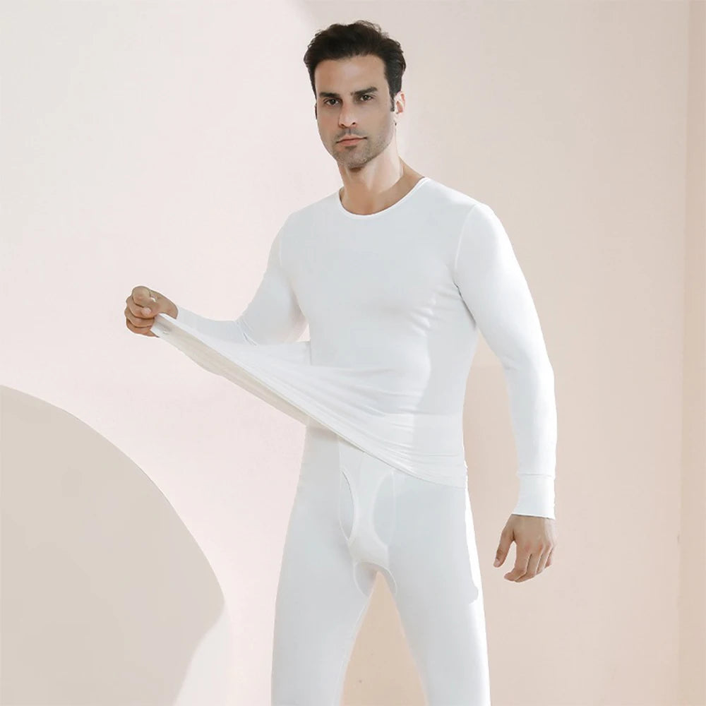 Long Johns Thermal Underwear Set for Men Fleece Lined Base