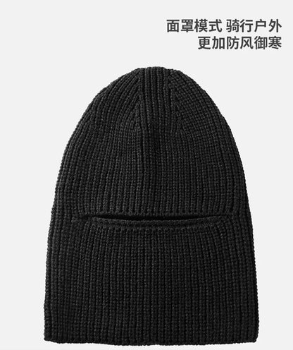 New Outdoor Women Men Winter Knitted Hat Plush Warm Peaked