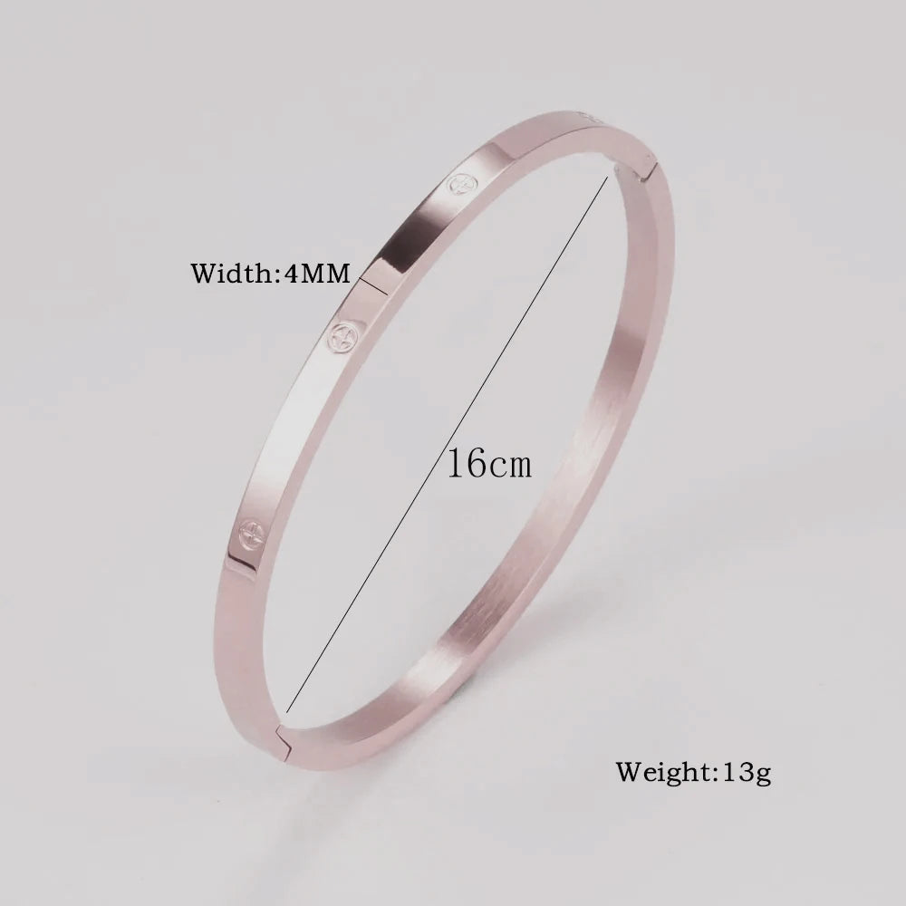 Stainless Steel Cuff Bracelets Bangles For Women Fashion