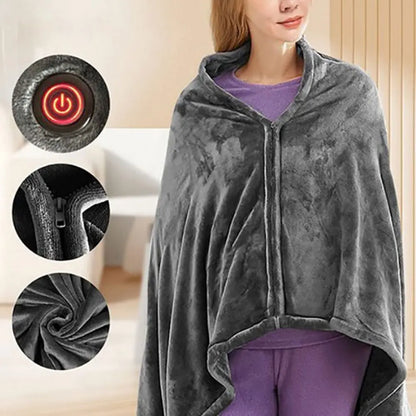 USB Electric Heated Blanket  Heating Levels Fleece Heated Blanket