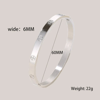 Stainless Steel Cuff Bracelets Bangles For Women Fashion
