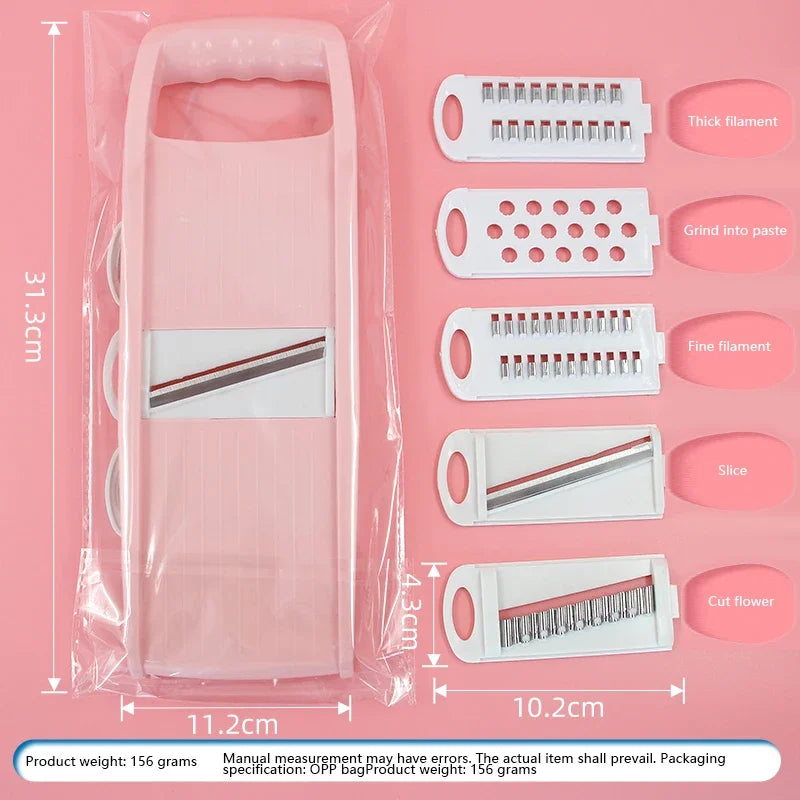 5 in 1 Multi-Functional Vegetable Chopper Onion Chopper Food Chopper Kitchen Mandoline Slicer Veggie Dicer Cutter