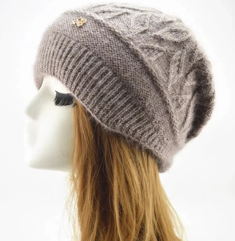 New Women Winter Hat Warm Ear Protection Knit Hats Thicken