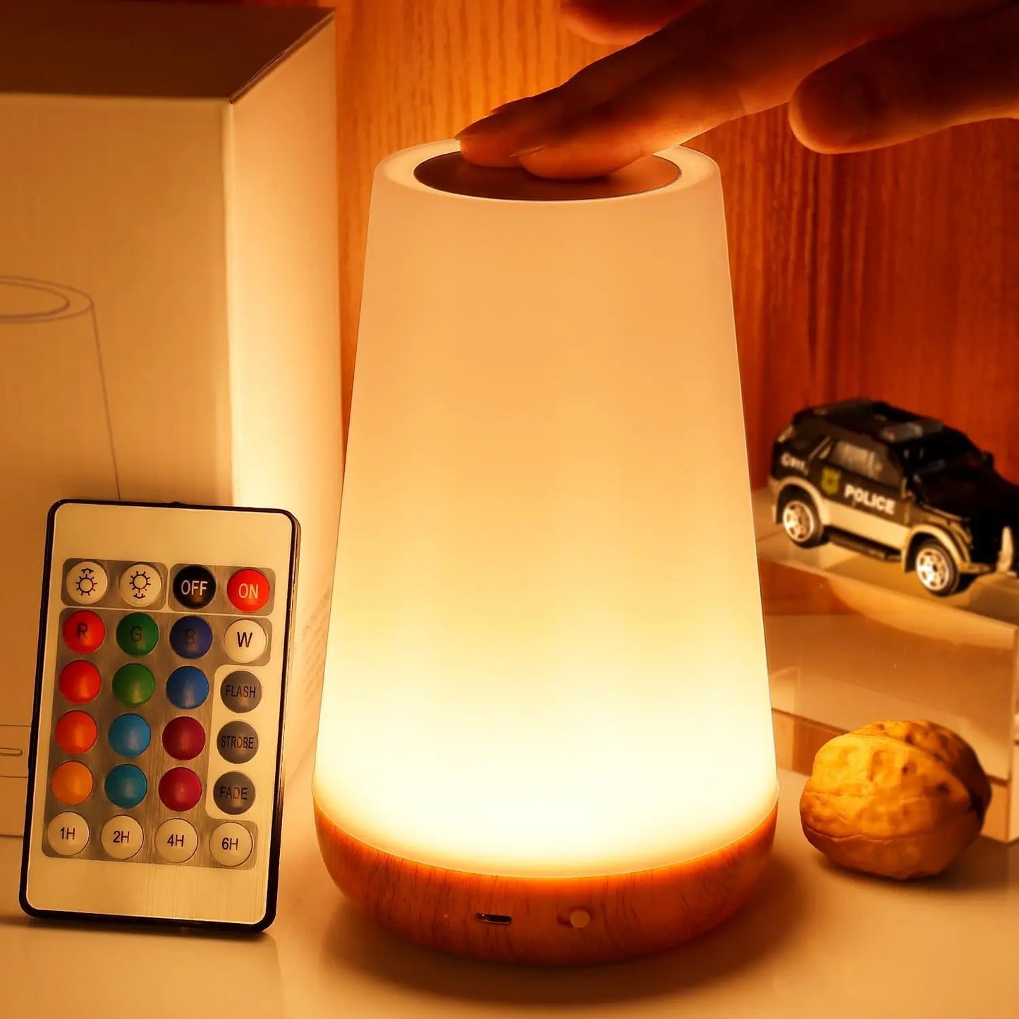 Changing Night Light RGB Remote Control Touch Dimmable Lamp