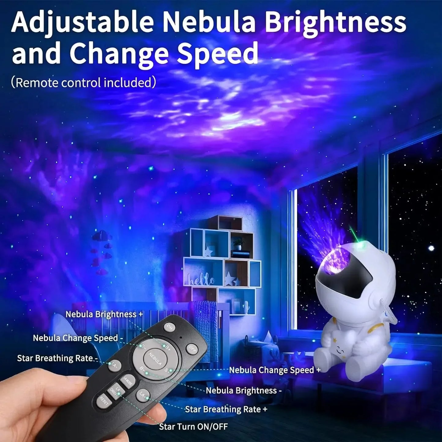 Star Projector Galaxy Night Light Astronaut Space Projector