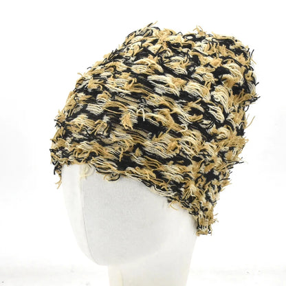 New Hip Hop Balaclava Distressed Knitted Caps Full Face Ski Mask