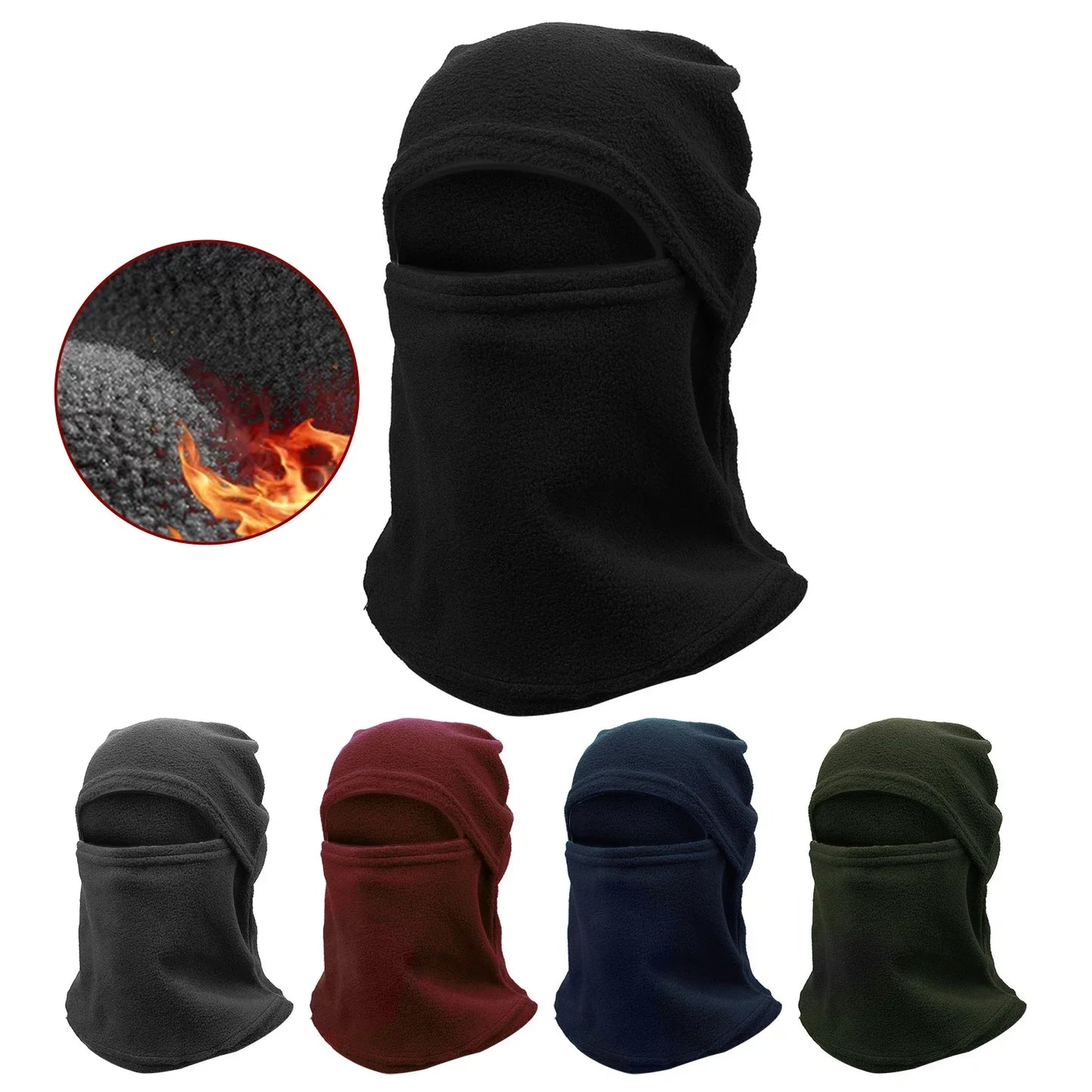 Winter Warm Outdoor Riding Full Face Mask Covers Balaclava Fleece