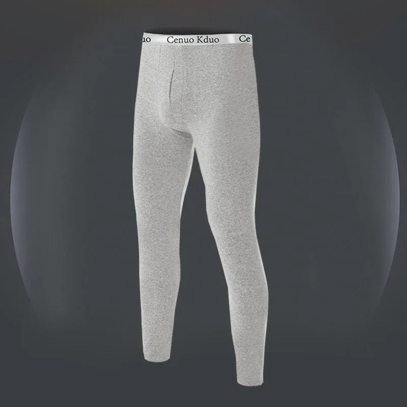 Thermal Underwear Men Thin Fleece Leggings Elastic Underpants
