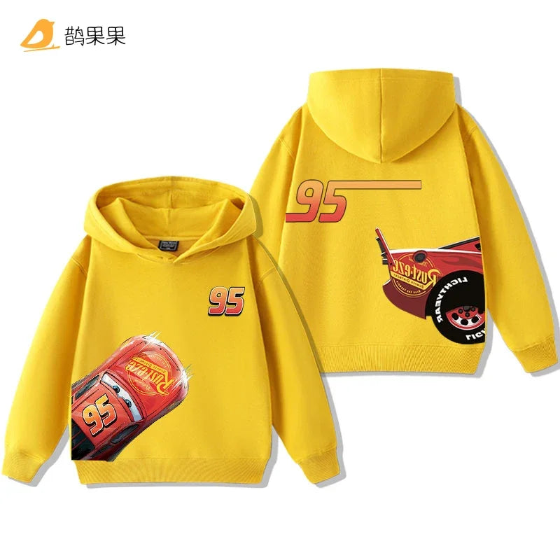 Cars Lightning McQueen Fun Printed Kids Boys Girls Hooded