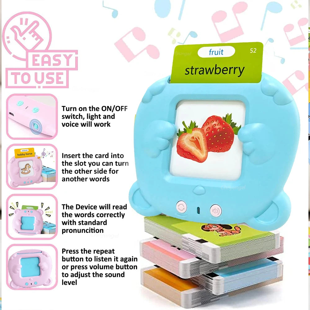 Talking Flash Cards for Kids Early Learning Educational Toy