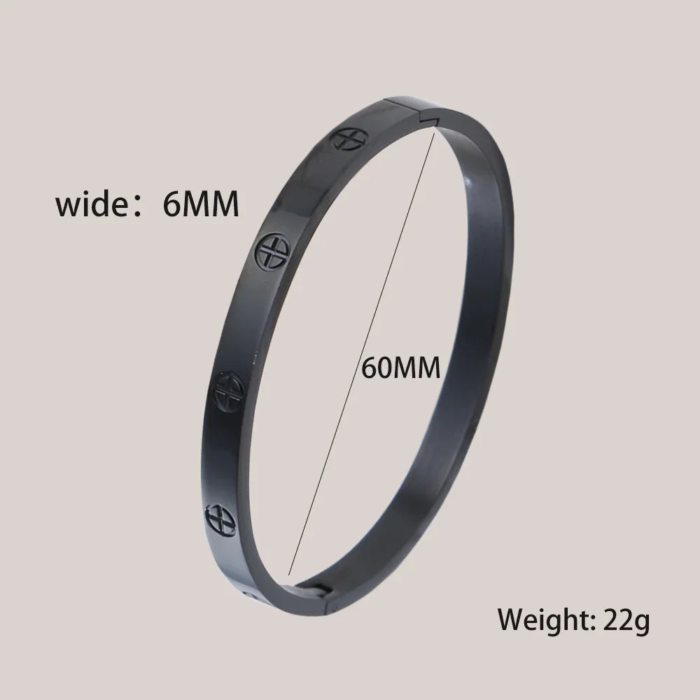 Stainless Steel Cuff Bracelets Bangles For Women Fashion