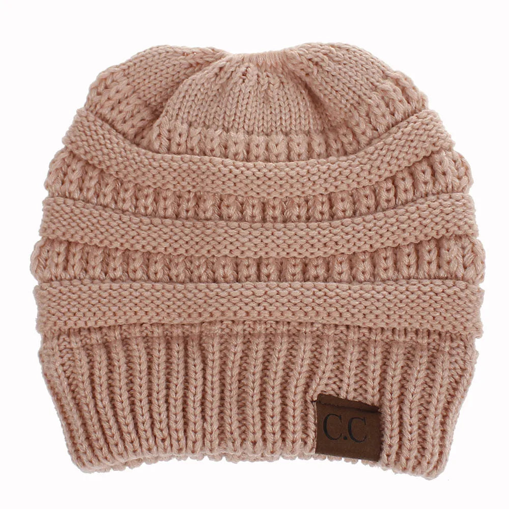 New Outdoor Warm Winter Woolen HatsAcrylic Open Horsetail