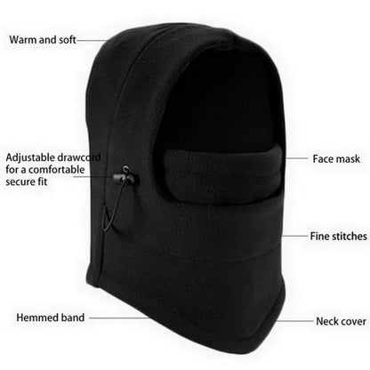 Winter Thermal Fleece Balaclava Men Hat Neck Warmer Hiking