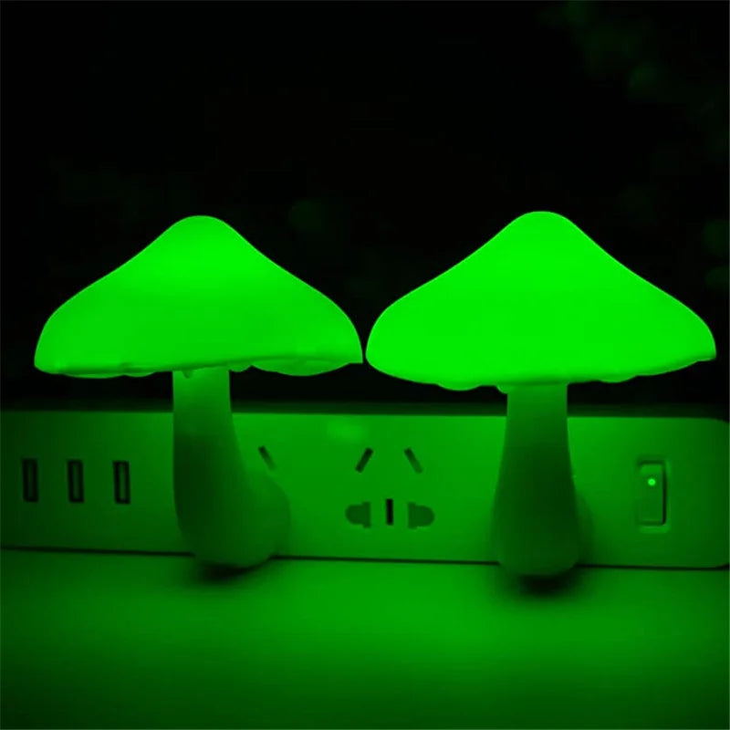 LED Night Lights Mushroom Shape Automatic Sensor Toilet