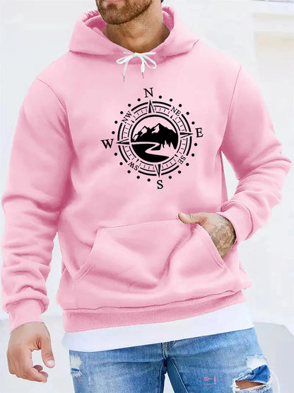 Men's autumn and winter casual fashionable loose hooded