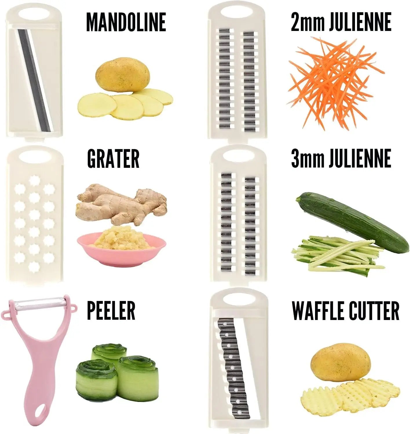 5 in 1 Multi-Functional Vegetable Chopper Onion Chopper Food Chopper Kitchen Mandoline Slicer Veggie Dicer Cutter