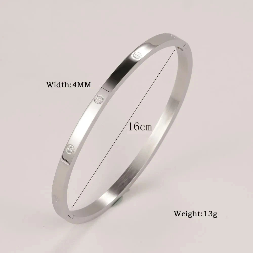 Stainless Steel Cuff Bracelets Bangles For Women Fashion