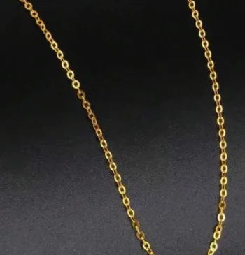 Exquisite Gold Plated Stainless Steel Thin Chain Necklace Freshwater