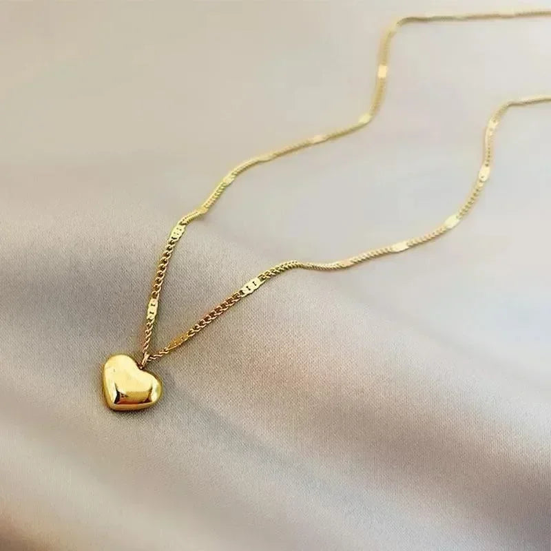 New Cross-border Couple Cavicle Chain Geometric Heart-shaped