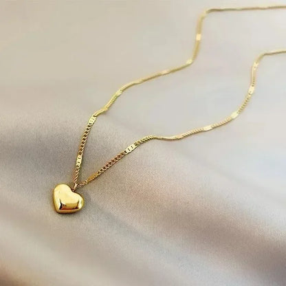 New Cross-border Couple Cavicle Chain Geometric Heart-shaped