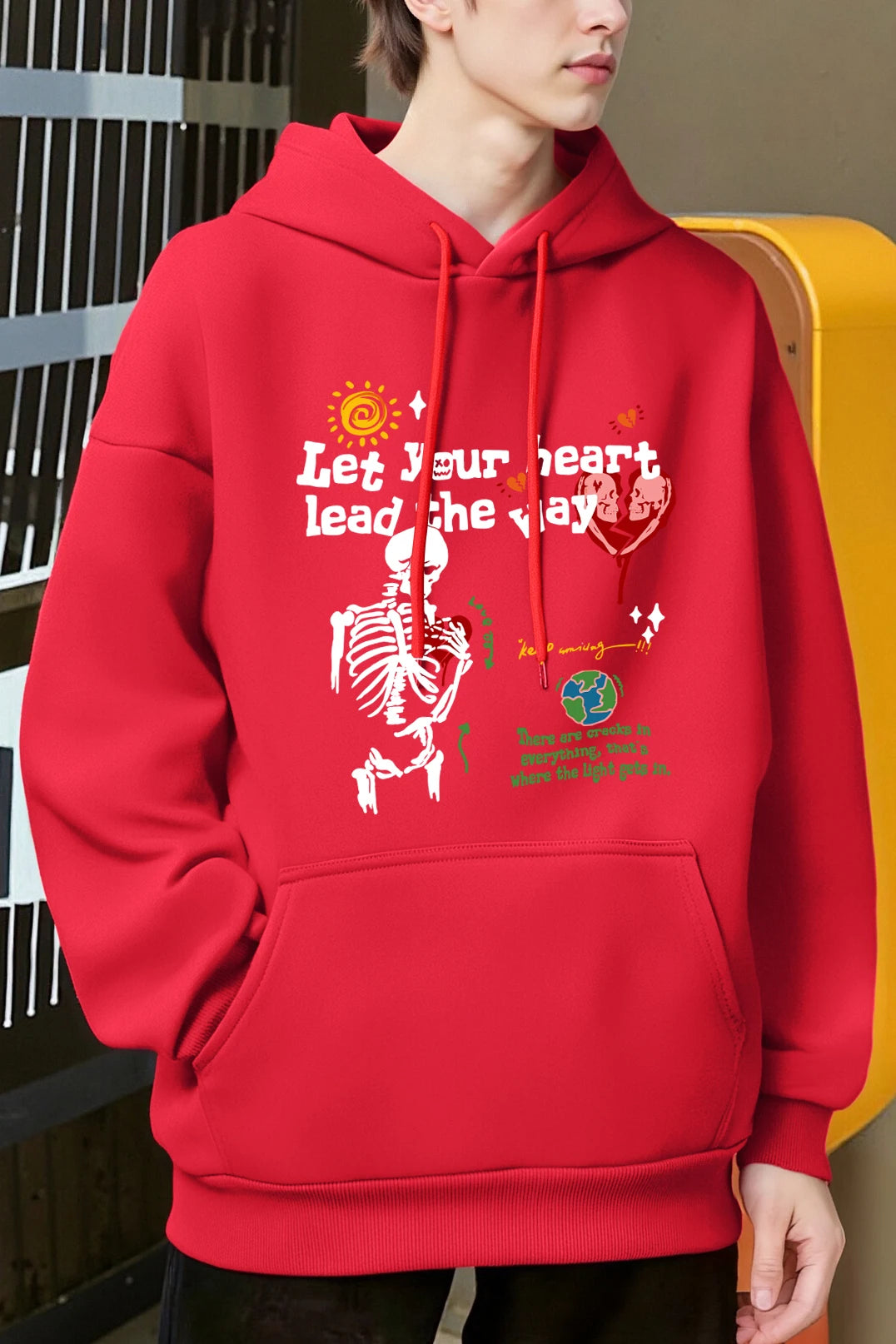 Let Your Heart Lead The Way Print Mens Hoodies Fashion
