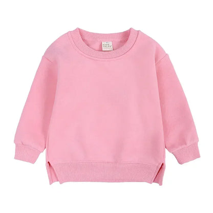 Fashion Solid Color Kids Clothes Boys Sweatshirt Cotton Long