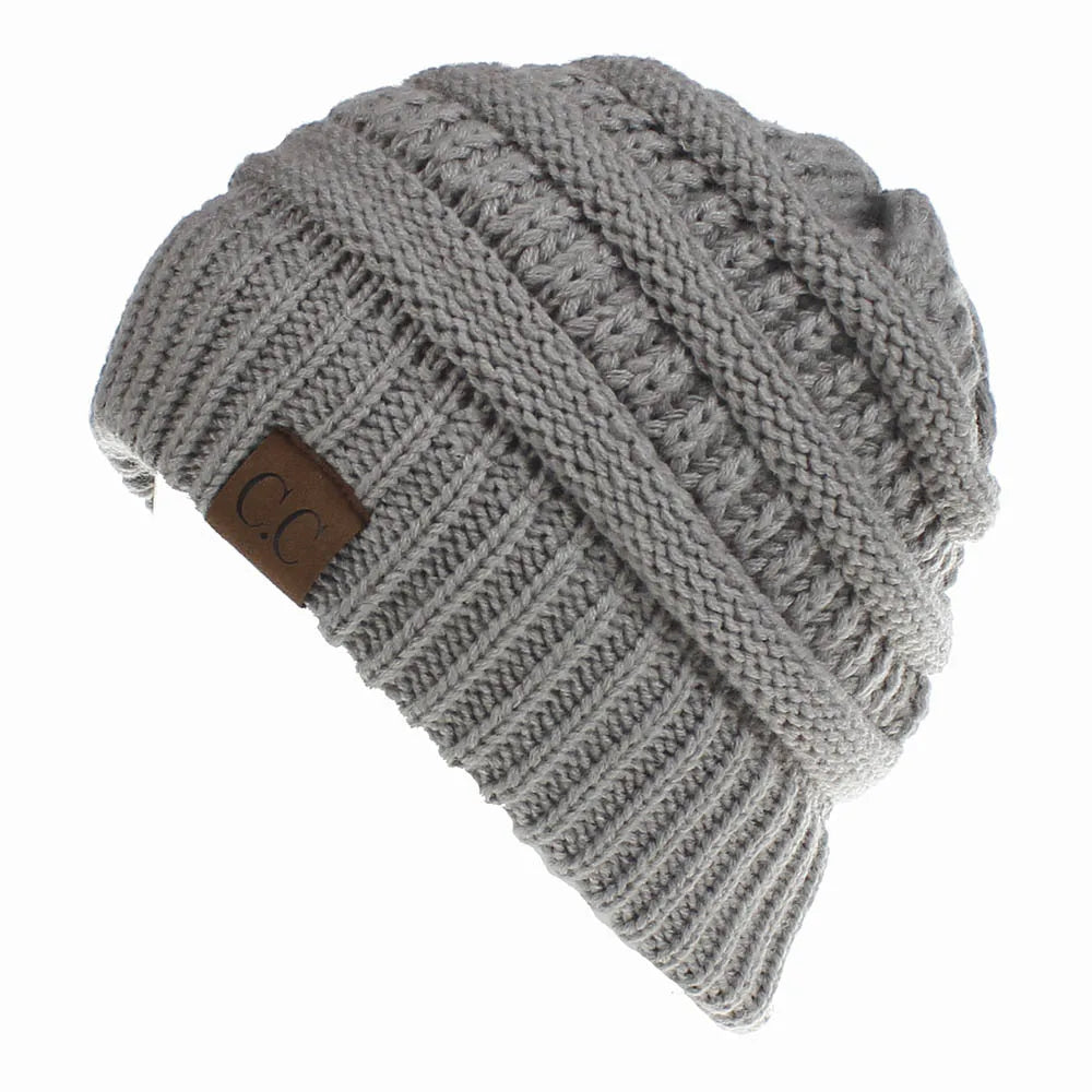 New Outdoor Warm Winter Woolen HatsAcrylic Open Horsetail