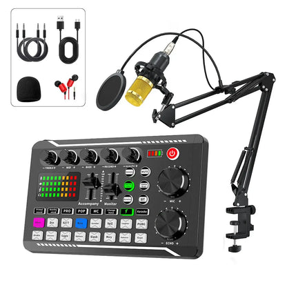 Live Podcast Equipment Set, with BM800 studio microphone, audio
