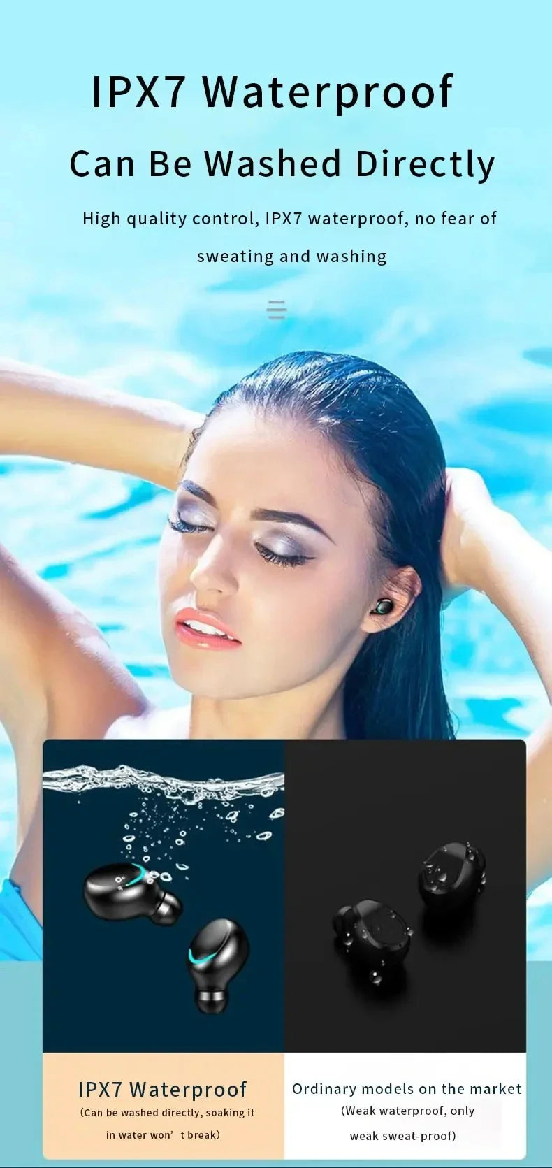 F9 Wireless Bluetooth Headphones Tws Waterproof Earbuds Earphones