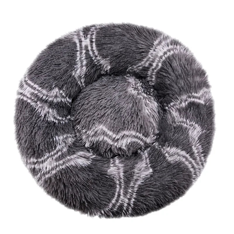Round Pet Bed for Large Dog Bed Super Soft Cat Bed Long Plush