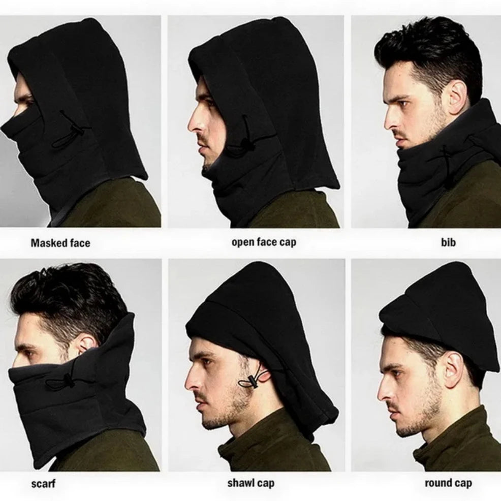 Winter Thermal Fleece Balaclava Men Hat Neck Warmer Hiking