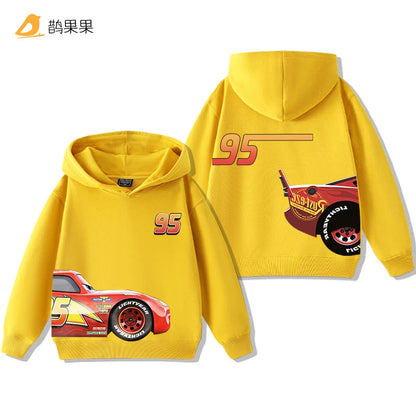 Cars Lightning McQueen Fun Printed Kids Boys Girls Hooded