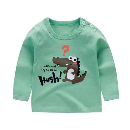 Autumn Kids Boys Baby Cartoon Crocodile Cotton Sweatshirt