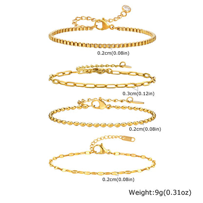 Non Tarnish Stainless Steel Bracelet Stackable for Women