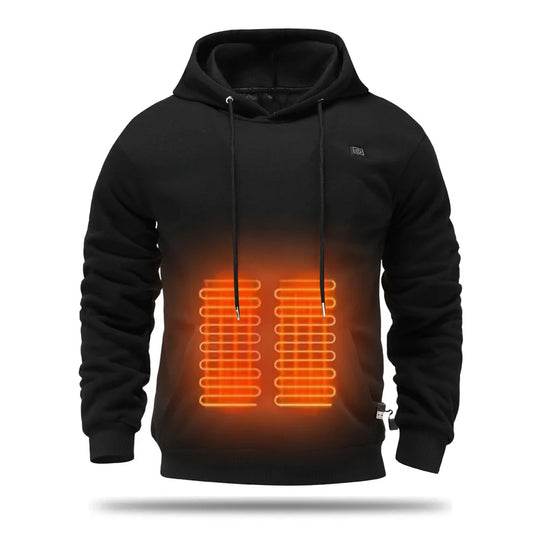 Mens USB Heated Jacket Winter Electric Heating Sweatshirt