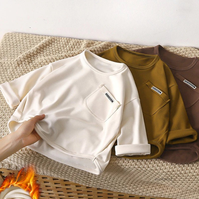 Children Long Sleeved Base Shirt Boys Girls Kids