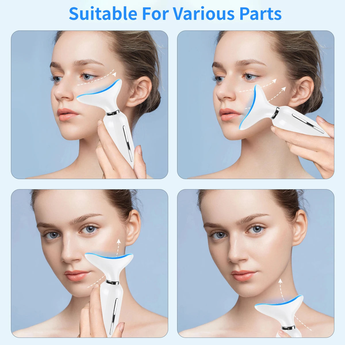 V Line Face Neck Lifting Machine Hot Cool EMS Microcurrent Photon