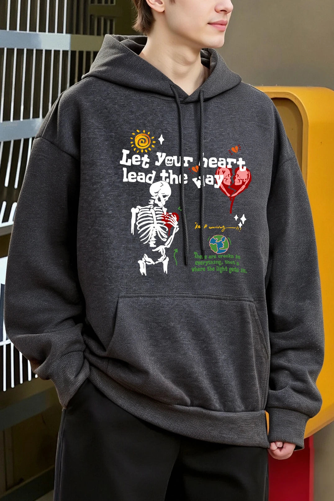 Let Your Heart Lead The Way Print Mens Hoodies Fashion