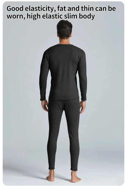 Man Winter Thermal Underwear Set Face Sanding Double Warmth