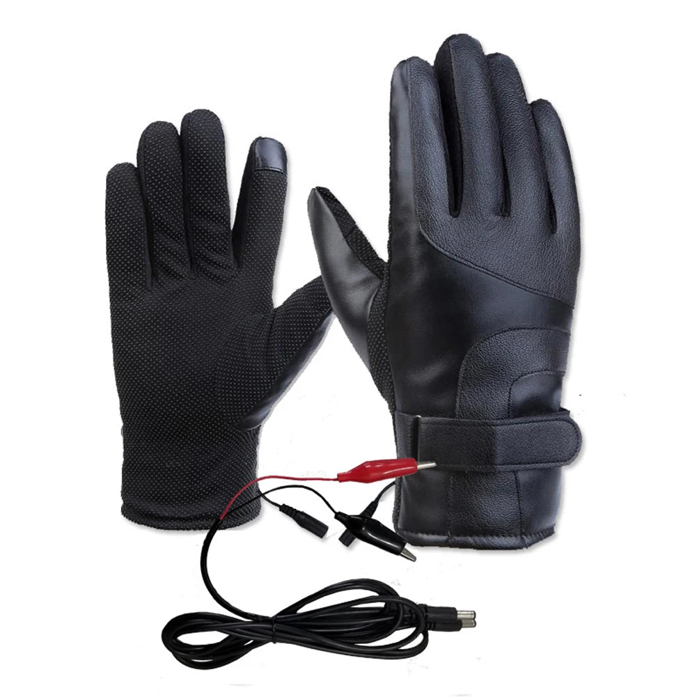 Motorcycle Winter Heated Gloves 12V Heating Thermal Gloves