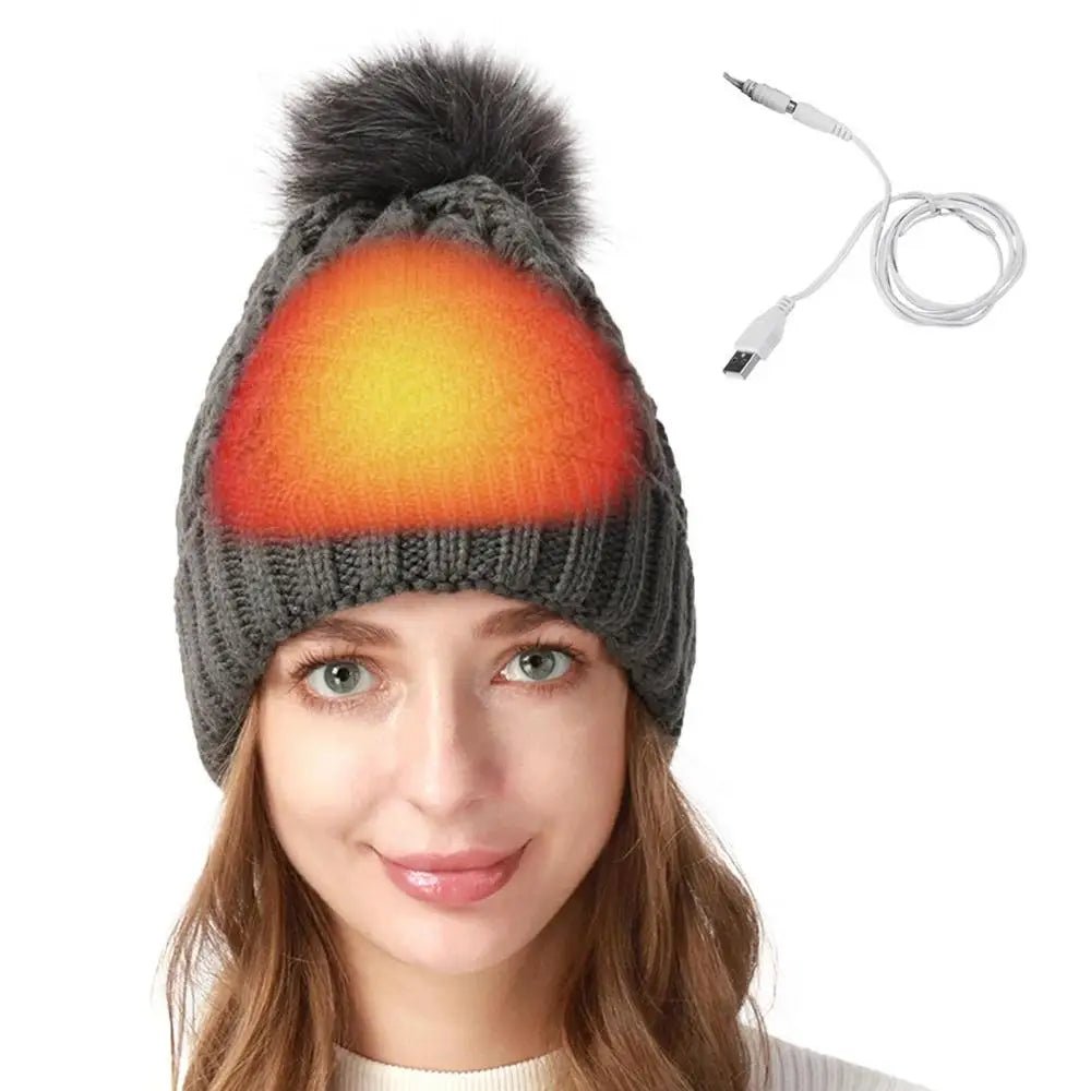 Heated Hat Efficient Heat Transfer Heated Hat Women Rechargeable