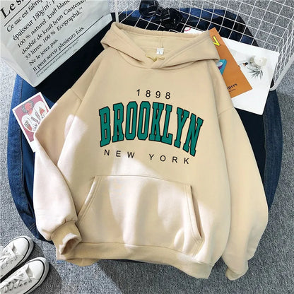 Spring and Autumn Winter New Fleece Loose Women's Hoodie