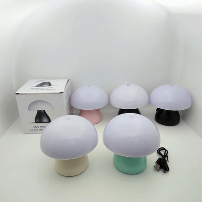Mushroom Led Table Lamp Charging Touch Desk Coffee Bar
